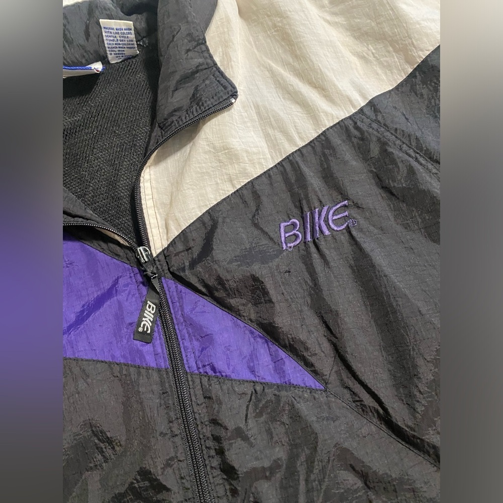 VTG 90s Bike Windbreaker Full Zip Jacket - Picture 6 of 6